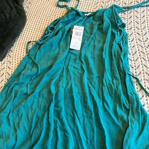 NWT Roxy swim cover up size XS teal blue